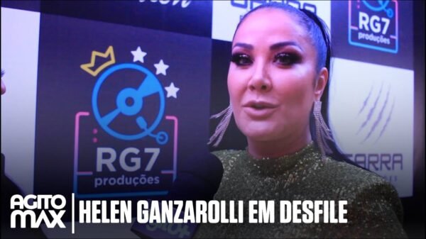 Helen Ganzarolli participa de desfile de modas em São Paulo