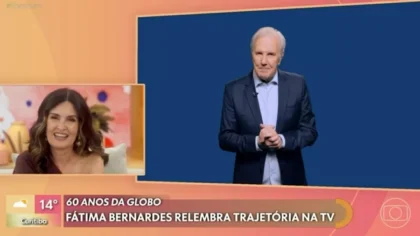 Celso Freitas e Fátima Bernardes na Globo