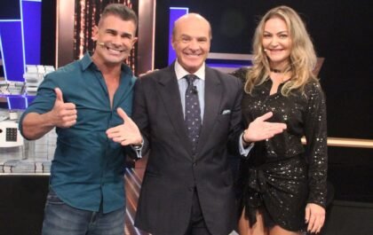 Laura Keller e Jorge Sousa no programa “Mega Sonho” - Foto: Divulgação/RedeTV!