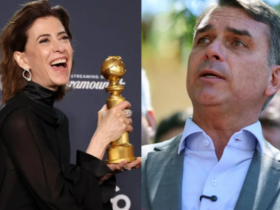 Fernanda Torres e Flávio Bolsonaro.