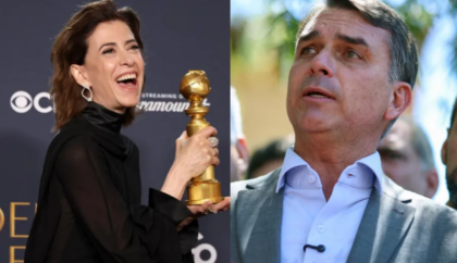 Fernanda Torres e Flávio Bolsonaro.
